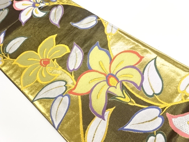 JAPANESE FUKURO OBI / WOVEN FLOWER